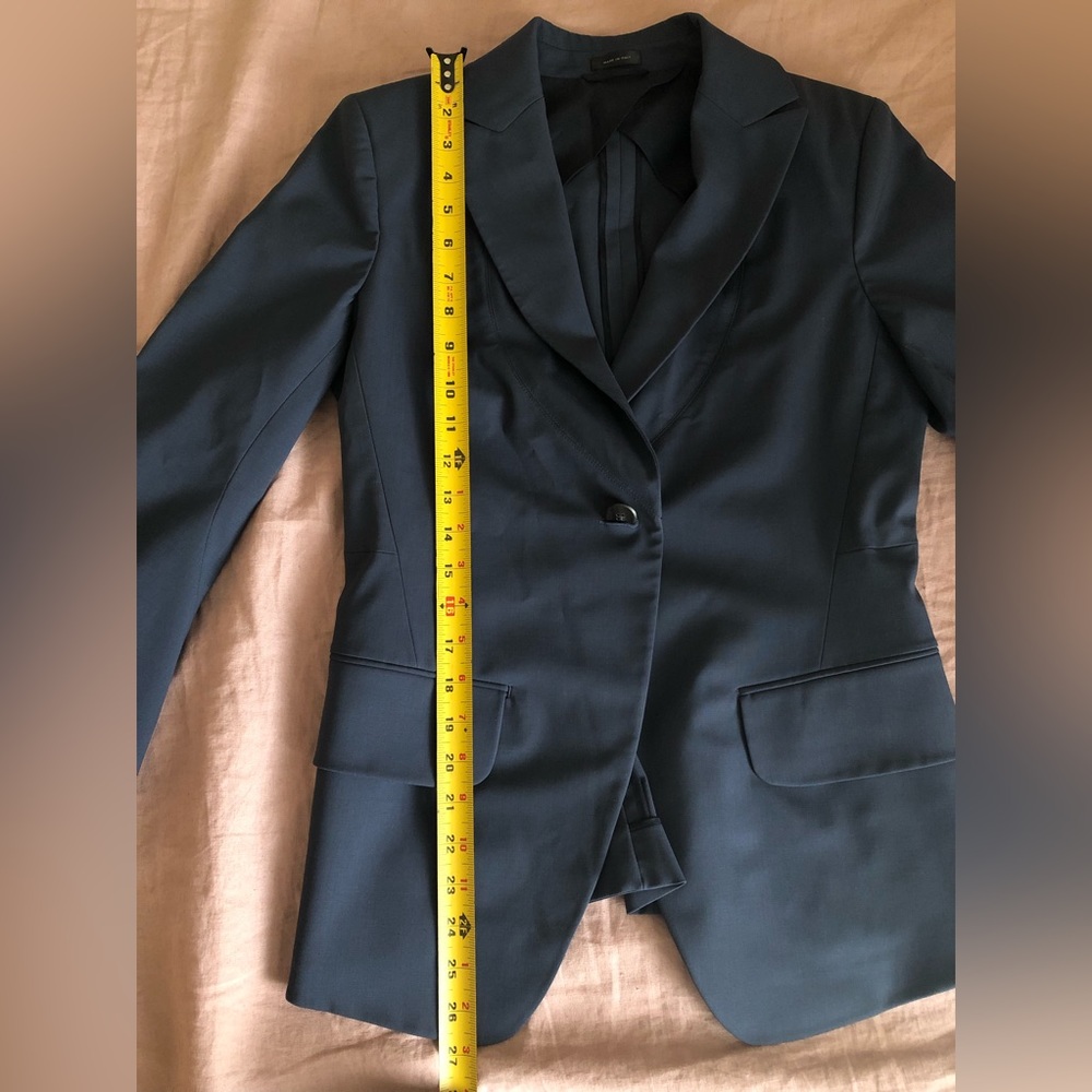 Jil Sander Navy Wool Blazer Split Sleeve 36 - Picture 10 of 10
